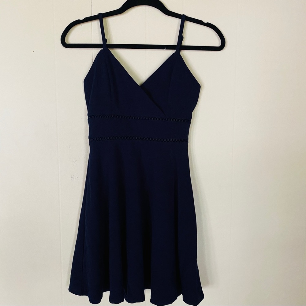 Francesca's Navy Blue Dress
